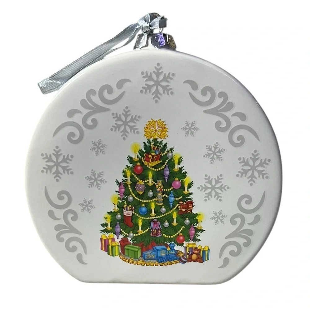 NIB - Temptations Handpainted Christmas Tree  Ornament with recipe